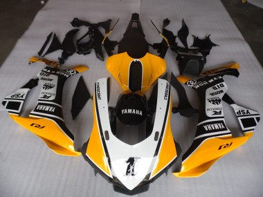 2015-2019 Yellow White Black Yamaha YZF R1 Motorbike Fairing Kits UK Stores