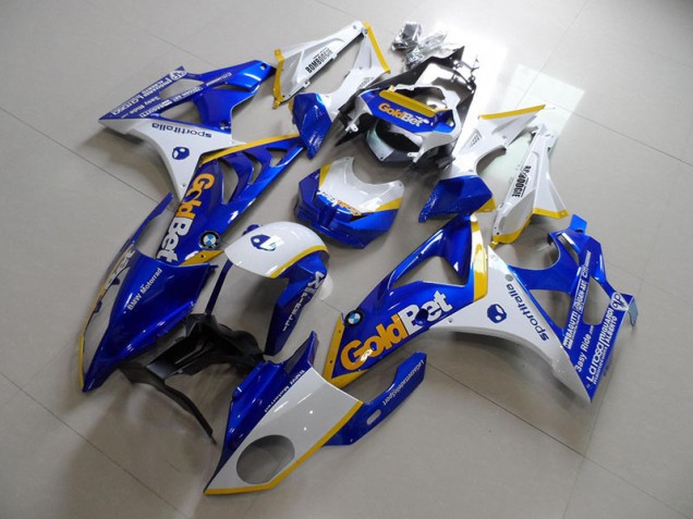 2009-2014 Blue White GoldBet BMW S1000RR Motorcycle Fairings Kit UK Stores 2009-2014 Blue White GoldBet BMW S1000RR Motorcycle Fairings Kit UK Stores