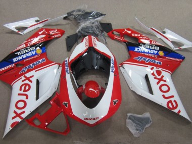 2007-2014 White Red Xerox Ducati 1098 Motorcycle Replacement Fairings UK Stores