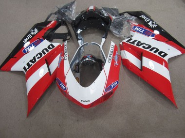 2007-2014 Red White Generali Tim Ducati 1098 Motorcycle Fairings Kit UK Stores