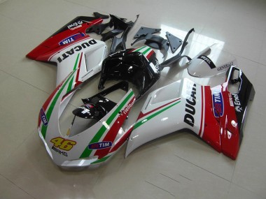 2007-2014 White Red 46 Ducati 1098 Motorbike Fairing UK Stores