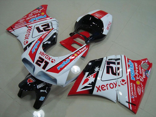 1993-2005 Red White Xerox 21 Ducati 748 916 996 996S Motorbike Fairing Kits UK Stores 1993-2005 Red White Xerox 21 Ducati 748 916 996 996S Motorbike Fairing Kits UK Stores