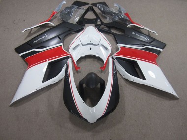2007-2014 White Red Black Marvic Ducati 848 Motorcycle Fairings Kit UK Stores