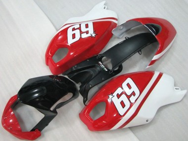 2008-2012 Black Red White 69 Ducati Monster 696 Moto Fairings UK Stores