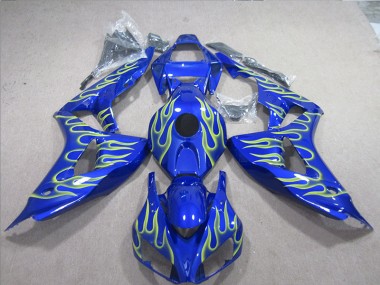 2006-2007 Blue Green Flame Honda CBR1000RR Motorcycle Fairings UK Stores