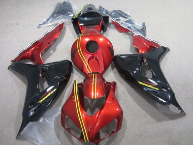 2006-2007 Black Red Yellow Honda CBR1000RR Motorcycle Fairing Kit UK Stores