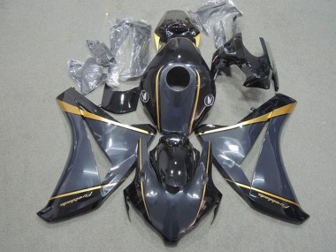 2008-2011 Black Gold Fireblade Honda CBR1000RR Motorbike Fairing Kits UK Stores