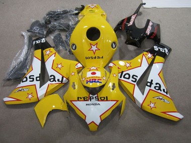 2008-2011 Yellow Repsol HRC Honda CBR1000RR Replacement Motorcycle Fairings UK Stores