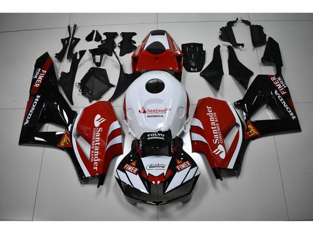 2012-2016 Black White Red Santander Honda CBR1000RR Moto Fairings UK Stores