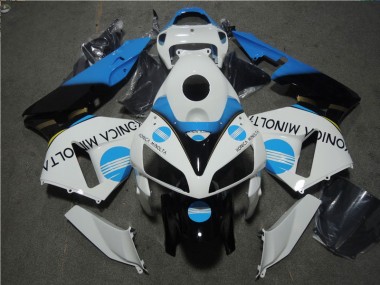 2005-2006 White Blue Konica Minolta Honda CBR600RR Motorcycle Fairing Kits UK Stores