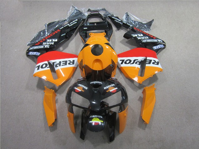 2005-2006 Orange Black Repsol Honda CBR600RR Motorcyle Fairings UK Stores