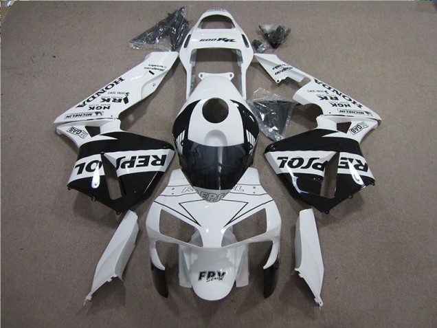 2005-2006 White Black Repsol Honda CBR600RR Motorcylce Fairings UK Stores