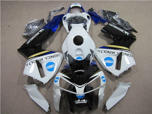 2005-2006 White Blue Konica Minolta Honda CBR600RR Motorcycle Replacement Fairings UK Stores 2005-2006 White Blue Konica Minolta Honda CBR600RR Motorcycle Replacement Fairings UK Stores