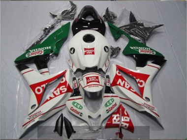 2007-2008 White Red Green San Carlo Castrol Honda CBR600RR Motorcyle Fairings UK Stores