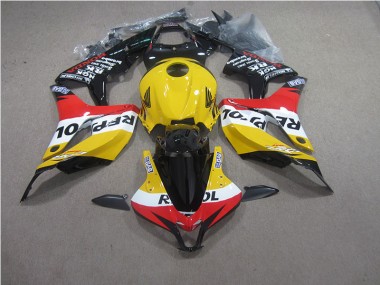 2007-2008 Yellow Red Black Repsol Honda CBR600RR Moto Fairings UK Stores