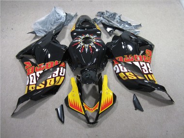 2009-2012 Black Yellow Honda CBR600RR Replacement Motorcycle Fairings UK Stores