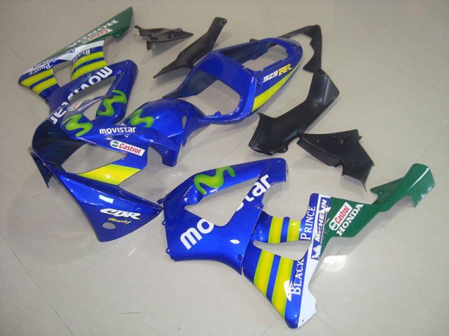 2000-2001 Blue Movistar Castrol Honda CBR900RR 929 Motorcycle Fairings Kit UK Stores 2000-2001 Blue Movistar Castrol Honda CBR900RR 929 Motorcycle Fairings Kit UK Stores