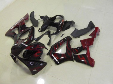 2000-2001 Black Red Flame Honda CBR900RR 929 Motorcylce Fairings UK Stores