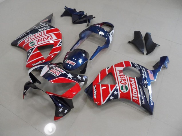 2002-2003 Blue Red Cycle World Castrol Honda CBR900RR 954 Motorcycle Fairing Kit UK Stores 2002-2003 Blue Red Cycle World Castrol Honda CBR900RR 954 Motorcycle Fairing Kit UK Stores