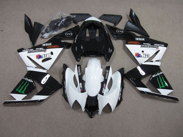 2003-2005 Black White Monster Kawasaki ZX10R Motorbike Fairing UK Stores 2003-2005 Black White Monster Kawasaki ZX10R Motorbike Fairing UK Stores