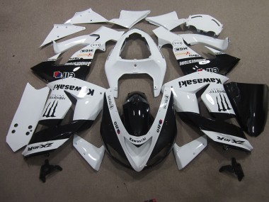 2006-2007 White Touch4 Monster Kawasaki ZX10R Bike Fairing Kit UK Stores