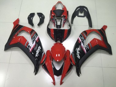 2016-2019 Black Red Ninja Kawasaki ZX10R Motorcycle Fairings Kit UK Stores