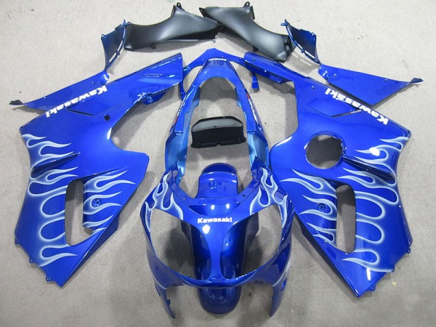 2000-2001 Blue White Flame Kawasaki ZX12R Motorcylce Fairings UK Stores 2000-2001 Blue White Flame Kawasaki ZX12R Motorcylce Fairings UK Stores