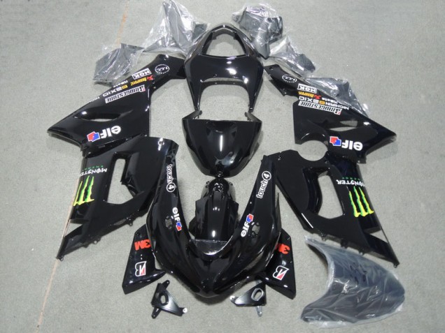 2005-2006 Black 3M Touch4 Monster Kawasaki ZX6R Motorcyle Fairings UK Stores 2005-2006 Black 3M Touch4 Monster Kawasaki ZX6R Motorcyle Fairings UK Stores