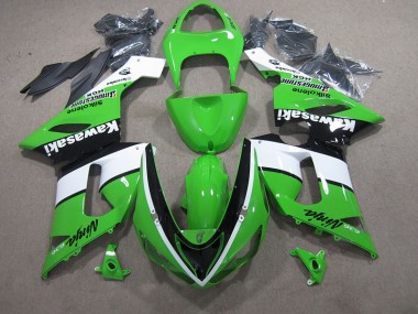 2005-2006 Green White Black Ninja 636 Kawasaki ZX6R Bike Fairings UK Stores