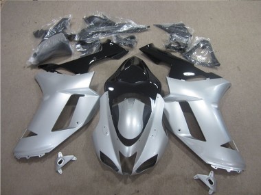 2007-2008 Silver Black Kawasaki ZX6R Motor Fairings UK Stores