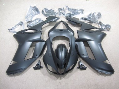 2007-2008 Black Kawasaki ZX6R Motorcycle Fairings UK Stores
