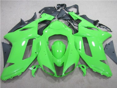 2007-2008 Green Kawasaki ZX6R Replacement Motorcycle Fairings UK Stores