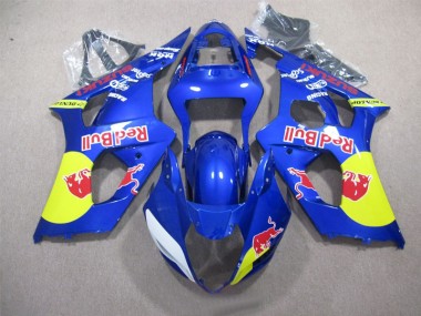 2003-2004 Blue Red Bull Suzuki GSXR1000 Replacement Motorcycle Fairings UK Stores