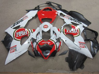 2005-2006 White Lucky Strike Red Motul Suzuki GSXR1000 Motorcycle Fairings UK Stores