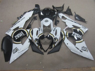 2005-2006 White Lucky Strike Black Motul Suzuki GSXR1000 Motorcycle Fairing Kit UK Stores