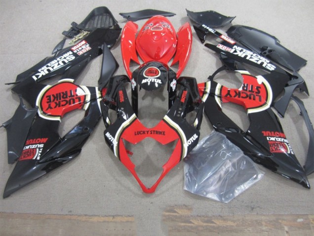 2005-2006 Black Lucky Strike Red Motul Suzuki GSXR1000 Motorbike Fairing UK Stores 2005-2006 Black Lucky Strike Red Motul Suzuki GSXR1000 Motorbike Fairing UK Stores