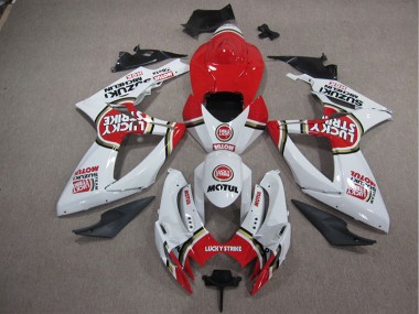 2005-2006 White Lucky Strike Red Motul Suzuki GSXR1000 Motorcycle Fairing UK Stores