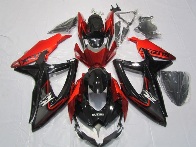 2007-2008 Black Red Suzuki GSXR1000 Motorbike Fairing UK Stores 2007-2008 Black Red Suzuki GSXR1000 Motorbike Fairing UK Stores