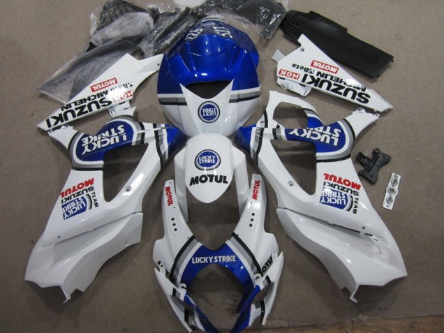 2007-2008 White Blue Lucky Strike Red Motul Suzuki GSXR1000 Moto Fairings UK Stores 2007-2008 White Blue Lucky Strike Red Motul Suzuki GSXR1000 Moto Fairings UK Stores