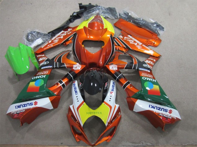 2007-2008 Orange Yellow Monster Suzuki GSXR1000 Motorcycle Fairing Kits UK Stores 2007-2008 Orange Yellow Monster Suzuki GSXR1000 Motorcycle Fairing Kits UK Stores