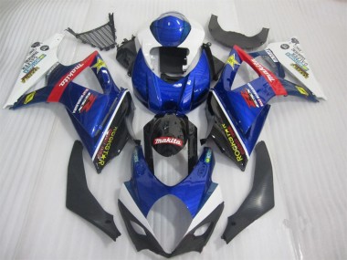 2007-2008 Blue Black Rockstar Suzuki GSXR1000 Bike Fairings UK Stores