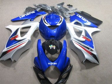 2007-2008 Blue White Suzuki GSXR1000 Motor Bike Fairings UK Stores