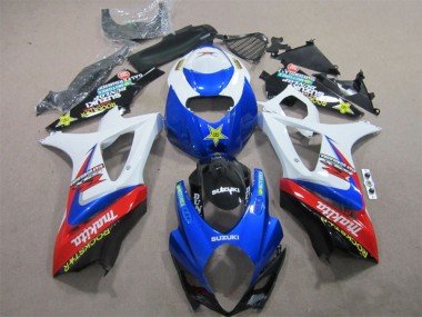 2007-2008 Blue White Rockstar Suzuki GSXR1000 Motorcycle Bodywork UK Stores