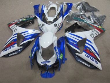 2009-2016 White Blue Samsung Suzuki GSXR1000 Motorbike Fairings UK Stores