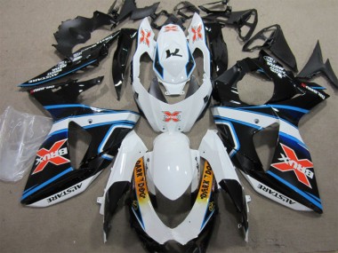 2009-2016 White Blue Brux Dark Dog Suzuki GSXR1000 Motorbike Fairing Kits UK Stores