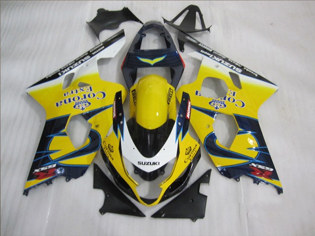 2004-2005 Yellow Blue Corona Extra Suzuki GSXR600 Bike Fairing UK Stores 2004-2005 Yellow Blue Corona Extra Suzuki GSXR600 Bike Fairing UK Stores