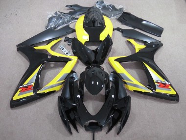 2006-2007 Black Yellow Suzuki GSXR600 Motor Fairings UK Stores