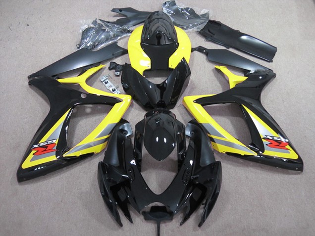 2006-2007 Black Yellow Suzuki GSXR600 Motor Fairings UK Stores