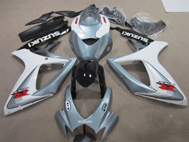 2006-2007 White Grey Suzuki GSXR600 Motorbike Fairings UK Stores 2006-2007 White Grey Suzuki GSXR600 Motorbike Fairings UK Stores
