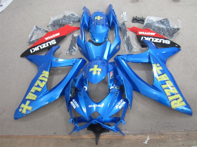 2008-2010 Blue Yellow Rizla White Motul Suzuki GSXR600 Motorcycle Fairings UK Stores 2008-2010 Blue Yellow Rizla White Motul Suzuki GSXR600 Motorcycle Fairings UK Stores